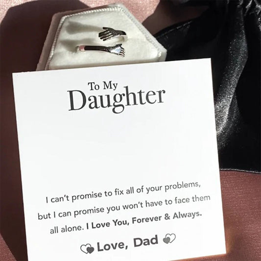 Daughter's Hug Silver Ring