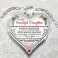 To My Daughter Heart Pendant Necklace