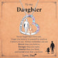 Girls' Crystal Heart Dad and Daughter Pendant Necklace XL781