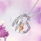 Girls' Crystal Heart Dad and Daughter Pendant Necklace XL781