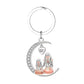 Mom Daughter Moon Heart Pendant Necklace