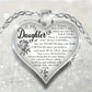 To My Daughter Heart Pendant Necklace